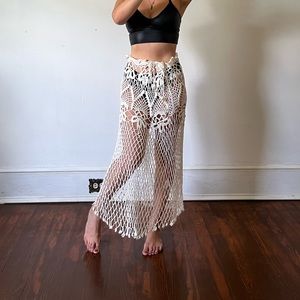 Crochet free people midi skirt